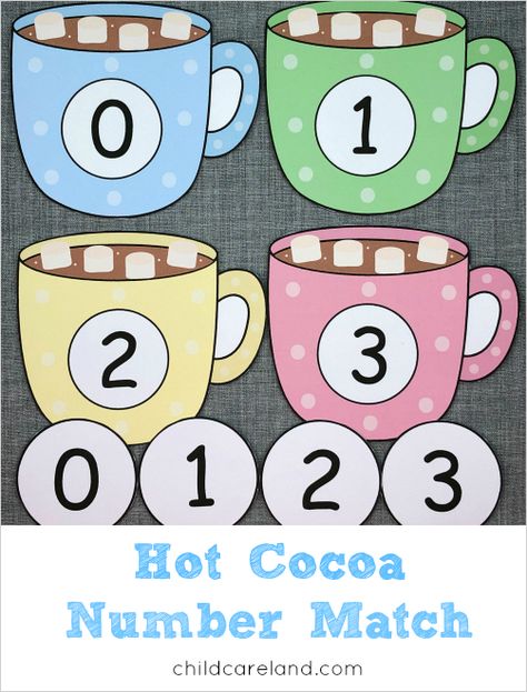 Chocolate Activities, Asd Activities, January Book, Preschool Numbers, Counting Activities Preschool, Winter Theme Preschool, Hot Cocoa Mugs, Winter Activities Preschool, Teacher Board