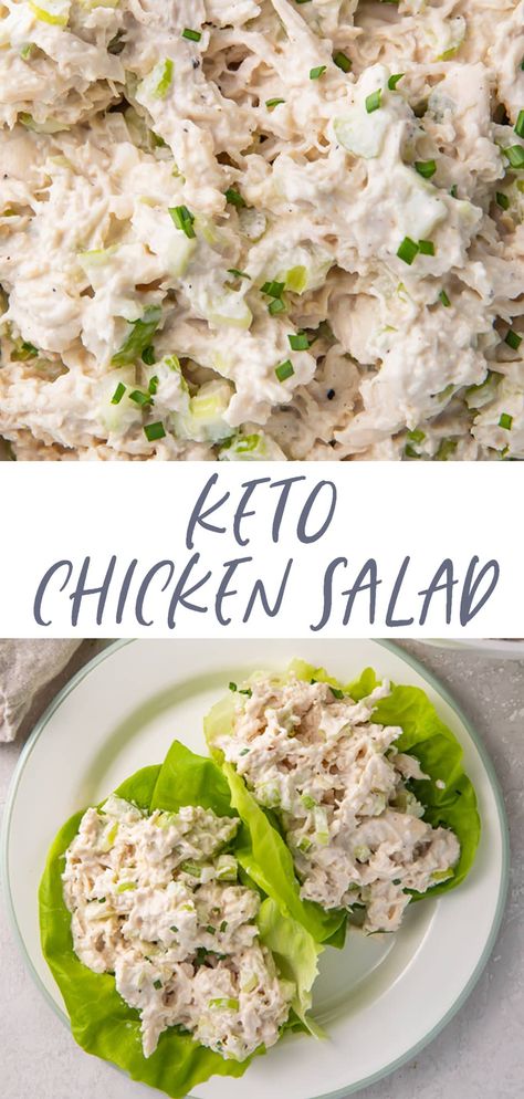 Shredded Chicken Salad, Shredded Chicken Salads, Low Carb Chicken Salad, Costco Rotisserie Chicken, Rotisserie Chicken Salad, Keto Chicken Salad, Chicken Salad Recipe Easy, Keto Meal Prep, Keto Recipes Dinner