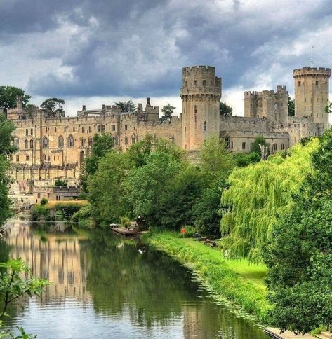 The medieval Warwick Castle on the banks of the River Avon, Warwick, England.  Warwick Castle: britainandbritishness.com/WarwickCastle yt?  Baz Richardson, flickr. Warwick England, Warwick Castle, English Castles, Castles In England, Beautiful Castles, A Castle, Medieval Castle, Stonehenge, Uk Travel