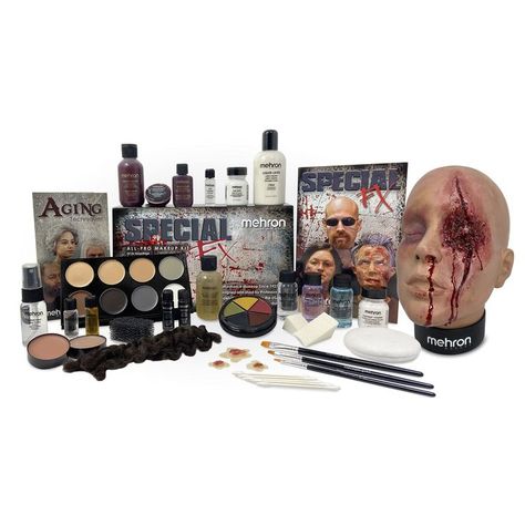 Mehron Makeup Special FX Set for Halloween, Christmas Gifts, Cosplay (Practice Head Included) Horror Cosplay, Christmas Gift Daughter, Mehron Makeup, Halloween Makeup Scary, Horror Makeup, Special Effects Makeup, Fx Makeup, Stage Makeup, Sfx Makeup