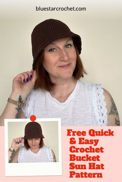 Crochet Sun Hat Pattern, Bucket Hat Pattern Free, Sun Hat Pattern, Quick Easy Crochet, Crochet Hat Sizing, Crochet Ear Warmer Pattern, Crochet Adult Hat, Crochet Sun, Bucket Hat Pattern