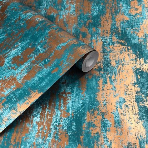 Industrial Texture, Copper Wallpaper, Tapete Gold, Loft Wall, Turquoise Wallpaper, Motif Art Deco, Silver Wallpaper, Teal Wallpaper, Graham & Brown