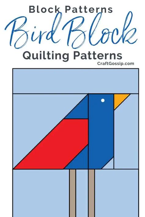 Bird Quilt Patterns, Bird Quilt Blocks, Paper Pieced Quilt Patterns, Barn Quilt Designs, Spring Quilts, Quilt Block Patterns Free, Quilt Square Patterns, Bird Quilt, Free Bird