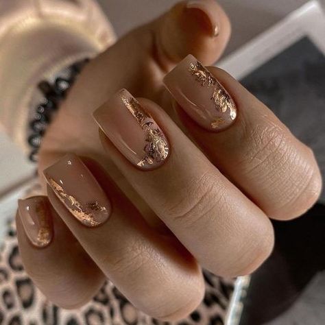 Shiny Nails Designs, Unghie Sfumate, Gold Nail, Work Nails, Her Nails, Gel Nail Colors, Nail Art Designs Videos, Bride Nails, Neutral Nails