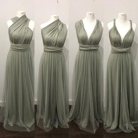 Sage Green Infinity Bridesmaid Dresses, Grecian Style Bridesmaid Dresses, Tulle Infinity Dress Bridesmaid, Sage Green Multiway Bridesmaid Dresses, Fossil Bridesmaid Dresses, Green Bridesmades Dresses, Fossil Green Bridesmaid Dresses, Greek Bridesmaid Dresses, Sage Green Infinity Dress