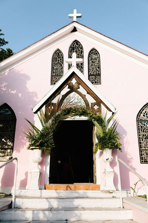 Cuba Wedding, Pink Church, Harbour Island Bahamas, Bahamas Wedding, Bamboo Lantern, Beachside Wedding, Anglican Church, Harbour Island, Caribbean Wedding