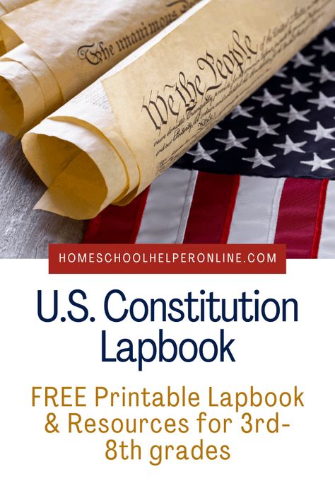 US Constitution Lapbook - Homeschool Helper Online Constitution For Kids, Constitution Activities, Civics Lessons, Homeschool Middle School, History Lesson Plans, Us Constitution, Homeschool Social Studies, Elementary Lesson Plans, Doodle Notes