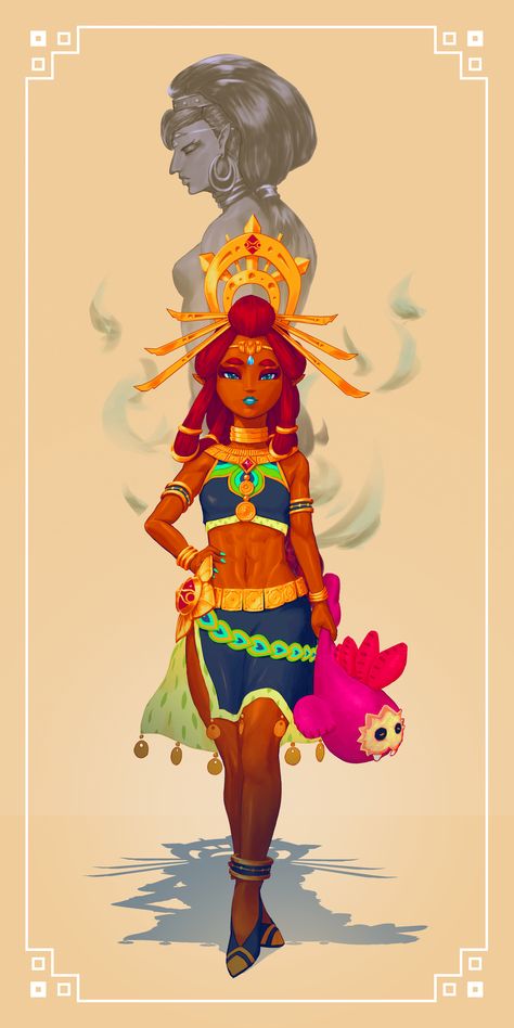 Zelda Urbosa, Zelda Drawing, Nintendo Characters, Link Zelda, Nintendo Art, Zelda Art, Legend Of Zelda Breath, Transparent Image, Zelda Breath