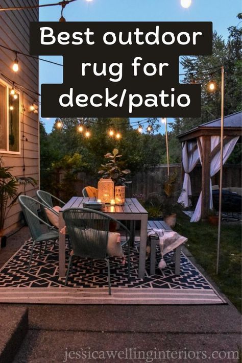 Outdoor Deck Rugs, Patio Oasis Ideas, Deck Rug, Oasis Backyard, Deck Or Patio, Door Decks, Beach Backyard, Backyard Oasis Ideas, Backyard Beach