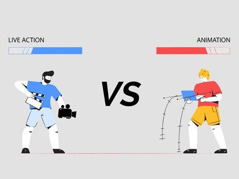 Animation Vs. Live Action by Yans Media on Dribbble Live Action Animation, Action Video, Video Image, Live Action, Creative Professional, Movie Posters