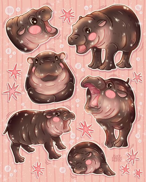 Baby Moo Deng 🎀🦛 #moodeng #hippo #drawing #art #digitaldrawing #procreatedrawing #procreate Hippos Drawing, Round Drawing Art, Moodeng Hippo Cute, Moo Deng Drawings, Baby Hippo Drawing, Hollow Sculpture, Moo Dang, Hippo Illustration, Hippo Tattoo