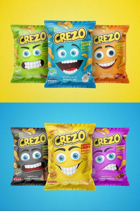 #chipspackaging #chipspackagingdesign #foodspackagingdesign #foodpackagingdesignagency #packagingdesignagency Corn Packaging, Creative Food Packaging, Kids Package Design, Chips Packaging Design, Puff Corn, Baby Toothpaste, Chips Packaging, Packing Idea, Kids Cereal