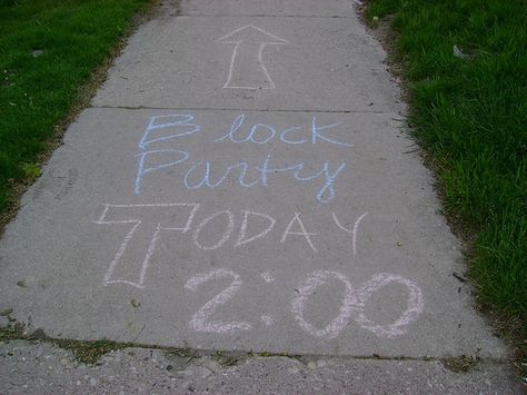 block party invitation...reminder for the day of on each neighbors front walk way Block Party Ideas, Block Party Games, Halloween Block Party, Block Party Invitations, Summer Block Party, Neighborhood Block Party, Fall Blocks, Neighborhood Party, Halloween Blocks