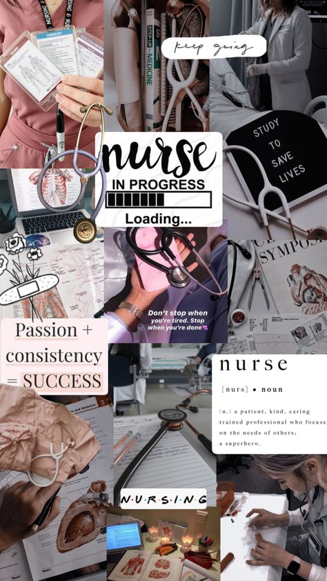 Nursing Collage Aesthetic, Nurses Vision Board, Future Nurse Vision Board, Nursing Aesthetic Vision Board, Nursing Collage Wallpaper, Nurse Collage Wallpaper, Nurse Aesthetic Vision Board, Nursing Student Wallpaper Aesthetic, Black Nurse Collage