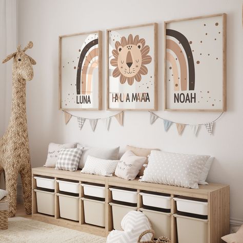 Llama Nursery, Dinosaur Nursery, Boho Nursery Decor, Nursery Playroom, Rainbow Nursery, Kid Room, Pink Nursery, Art Idea, Boho Nursery