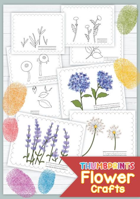 Thumbprint Flowers, Fingerprint Flowers, Handprint Flowers, Leaf Printables, Nanny Activities, Preschool Calendar, Thumbprint Art, Teacher Vibes, Kids Notes