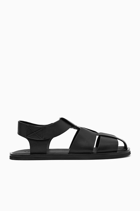 Shoes - Shop Men's Cos Menswear, Leather Fisherman Sandals, Keen Sandals, Latest Sandal, Fisherman Sandals, Accessories Bags Shoes, Brown Leather Sandals, Black Shade, Deep Black