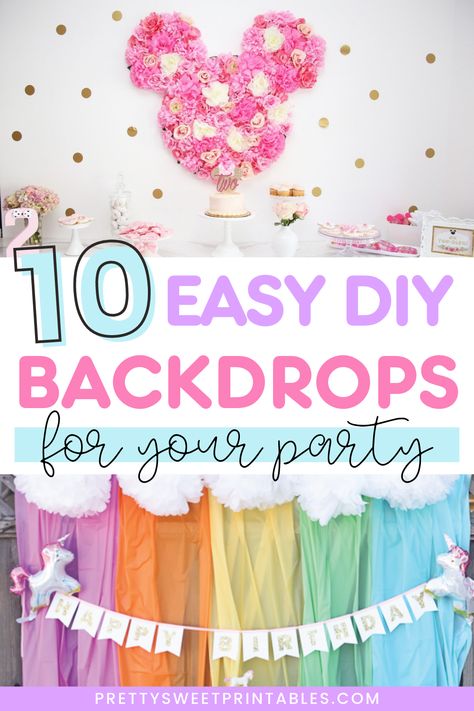 Diy Bday Backdrop, Diy Photo Set Up Backdrop Ideas, Diy Wall Background, Photo Backdrop Diy Birthday, Photobooth Ideas Diy Backgrounds, Candy Table Backdrop Ideas, Backdrops For Parties Diy Easy, Diy Selfie Wall Photo Backdrops, Dollar Tree Backdrop Ideas Birthday