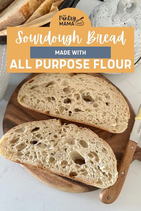 All purpose flour sourdough bread - learn how to make great sourdough bread using all purpose flour with a lower hydration level. Easy Sourdough Bread Recipe, Whole Wheat Sourdough, Vital Wheat Gluten, Bread Baker, Sourdough Baking, Sourdough Bread Recipe, Fool Proof Recipes, Sourdough Recipes, Sandwich Bread