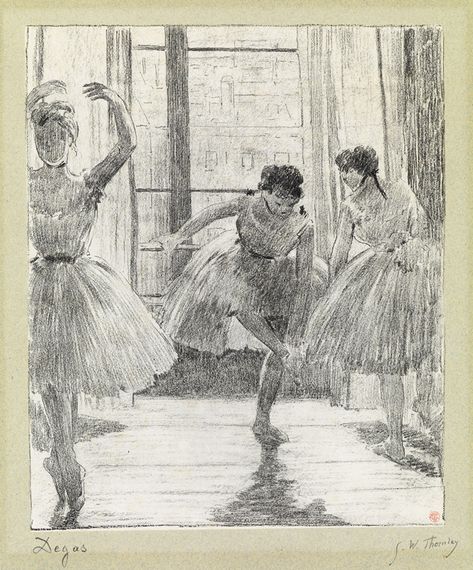 Edgar Degas, Avant la Classe (Before the Class), c. 1888-89, Lithograph (S) Painting Famous Artists, Degas Drawings, Edgar Degas Art, Degas Dancers, Painting Famous, Paintings Famous, Edgar Degas, Art Et Illustration, Dance Art