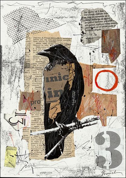 Kunstjournal Inspiration, Collage Drawing, Paper Collage Art, Piece Of Paper, Collage Art Mixed Media, Art Et Illustration, The Raven, Art And Illustration, Art Journal Pages