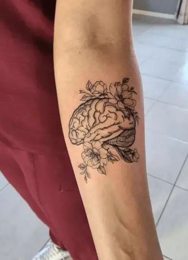 20 Best Brain Tattoo Design Ideas & Meaning in 2023 - Tattoo Twist Flower Brain Tattoos, Brain Tattoo Design, Spoonie Tattoo, Rare Tattoos, Survivor Tattoo, Brain Tattoo, Latest Tattoo Design, Bookish Tattoos, Health Tattoo