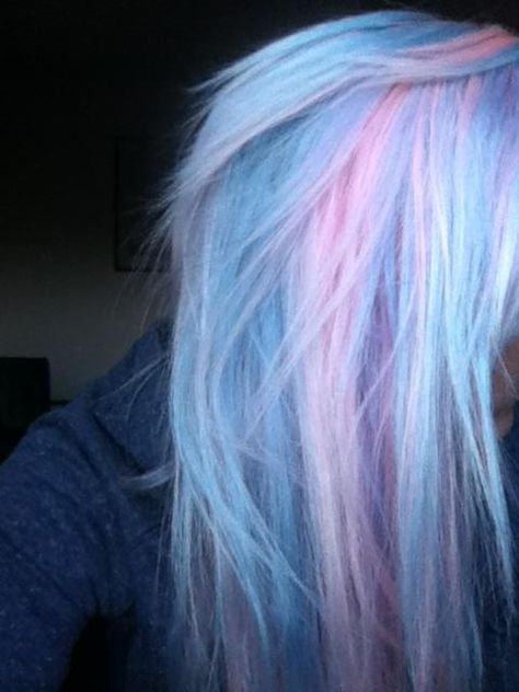 Pastel Blue And Pink Hair, Pink And Blue Hair, Blue And Pink Hair, Hair Color Images, Pastel Blue Hair, Pink Ombre Hair, Cotton Candy Hair, Dyed Hair Pastel, Candy Hair