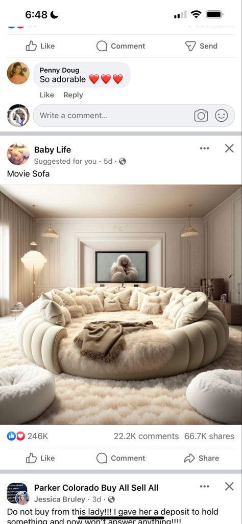 Cool Couches For Bedroom, Big Sofa Living Room Comfy Couches, Round Couch Living Room, Circular Movie Sofa, Half Circle Couch, Circle Couch Round Sofa, Oversized Couch Living Room, Fluff Daddy Couch, Semi Circle Couch