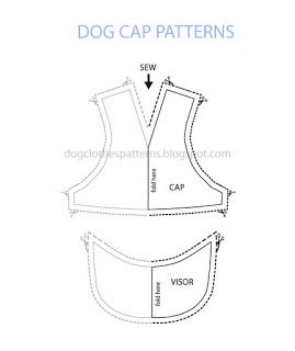 Dog cap pattern | Mimi & Tara | Free Dog Clothes Patterns Dog Clothes Patterns Sewing, Dog Dress Pattern, Pola Topi, Dog Coat Pattern, Dog Sewing Patterns, Dog Clothes Diy, Small Dog Clothes, Cap Patterns, Dog Clothes Patterns