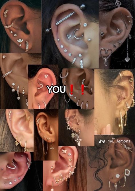 Bijoux Piercing Septum, Fancy Bangles, Different Ear Piercings, Bracelets Sets, Unique Ear Piercings, Cute Nose Piercings, Ear Piercings Chart, Piercing Chart, Types Of Ear Piercings