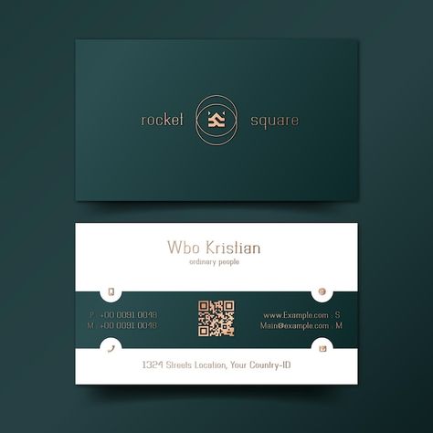 Green gold luxury business cards templat... | Premium Vector #Freepik #vector #business card Green Business Card, Business Cards Template, Simple Branding, Luxury Green, Premium Business Cards, Gold Business Card, Professional Business Cards Templates, Visiting Card Design, Business Card Design Creative