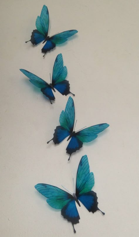 Meaningful Word Tattoos, Borboleta Tattoo, Teal Butterfly, Butterfly Tattoos For Women, Blue Butterflies, Butterfly Pictures, Spine Tattoos, Butterfly Wall Art, 3d Butterflies