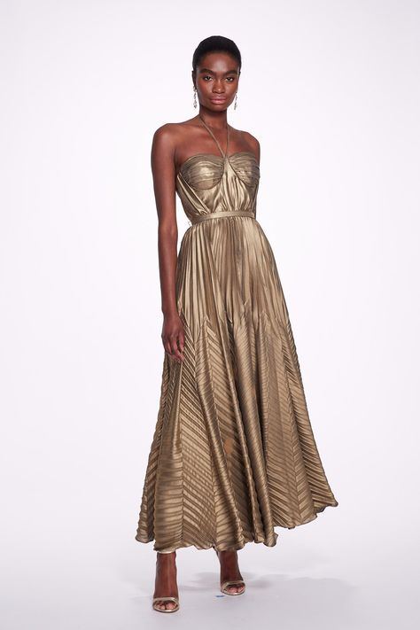 Marchesa Notte Dress, Marchesa Dress, Tulle Cocktail Dress, Gown Skirt, Designer Evening Gowns, Halter Gown, Tea Length Dresses, Beautiful Skirts, Metallic Dress