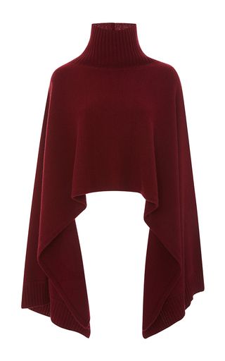 Cashmere Merino Turtleneck Cape Sweater by ROSETTA GETTY for Preorder on Moda Operandi Turtleneck Cape, Red Cashmere Sweater, Red Pullover Sweater, Cape Sweater, Rosetta Getty, Ribbed Turtleneck Sweater, Cashmere Turtleneck, Ribbed Turtleneck, Merino Wool Sweater