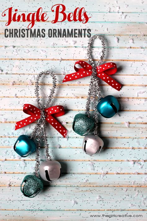 Deck the halls with these festive Jingle Bells Christmas Ornaments. So easy even the kids can do it. Great teacher or neighbor gift idea. Easy Christmas Ornaments, Bells Christmas, Easy Christmas Crafts, Xmas Ideas, Christmas Ornaments Homemade, Easy Christmas Diy, Christmas Ornament Crafts, Jingle Bell, Christmas Ornaments To Make