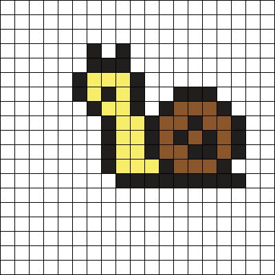 Tiny Kandi Patterns, Small Bead Patterns, Worm Perler Bead, Pixel Art Notebook, Tiny Pearler Bead Patterns, Insect Perler Bead Patterns, Snail Perler Beads, Chicken Perler Bead Patterns, Perler Easy