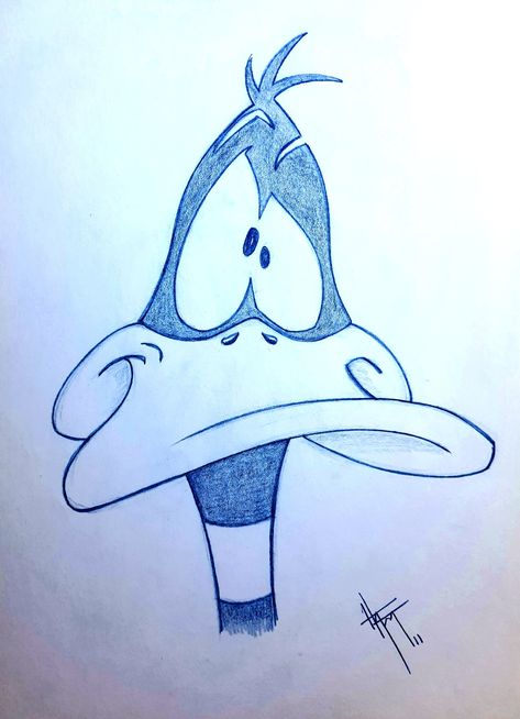 Disney Character Sketches Easy, Loony Toons Drawing, Things To Draw Cartoon, Bugs Bunny Sketch, Easy Kids Drawings, Funny Things To Draw, Cartoon Characters Drawing, Awesome Sketches, Creative Logo Design Art