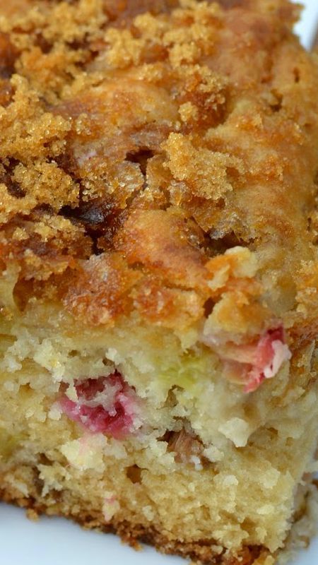 Rhubarb Cake Recipes, Rhubarb Desserts, Rhubarb Cake, Summer Cakes, Rhubarb Recipes, Monkey Bread, Cupcake Cake, Savoury Cake, Food Cakes