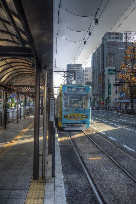 Tramcar at Okayama on NOV 22, 2016 (1) | by wakkanai097 Okayama Japan, Welcome On Board, Go To Japan, Okayama, About Japan, Swaggy Outfits, College Life, Japanese Culture, On Board