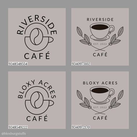 Bloxburg Apartment Decals, Roblox Hospital, Starbucks Bloxburg, City Bloxburg, Bloxburg Ids, Bloxburg Cafe, Painting Decals, Bloxburg Tips, Bloxburg Aesthetic