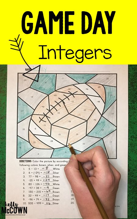 Adding And Subtracting Integers Activity, Math Party, Integers Activities, Multiplying Integers, Multiplying And Dividing Integers, Math Worksheets For Kids, Super Bowl Game, High School Math Activities, Dividing Integers