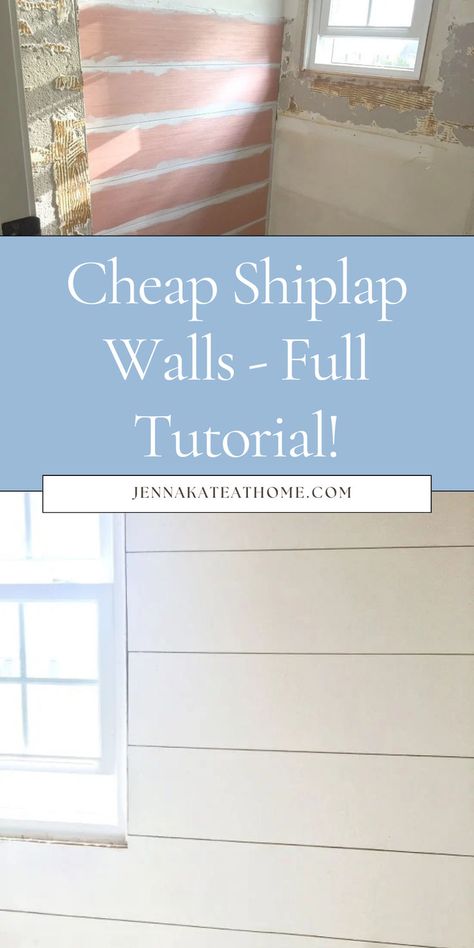 Transform your space with shiplap walls in the living room, bedroom, or even in the bathroom and in the kitchen. Learn how to do shiplap walls cheap with this step by step guide for a DIY shiplap wall. Try faux shiplap for a budget-friendly option or create a stunning shiplap accent wall. Follow this guide on how to install DIY shiplap for a beautiful finish! Cheap Shiplap Wall, Cheap Shiplap, Bathroom Decor Elegant, Shiplap Bathroom Wall, Diy Shiplap Wall, Shiplap Living Room, Bathroom Decor Guest, Shiplap Bedroom, Apartment Bathroom Decor Ideas