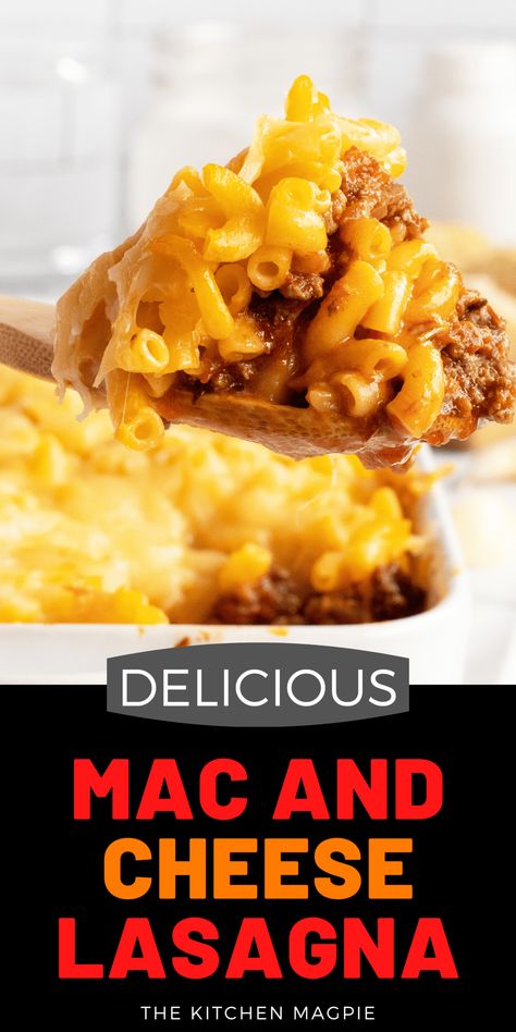 Mac And Cheese Lasagna Delight, Macaroni Lasagna Bake, Macaroni And Cheese Lasagna, Mac N Cheese Lasagna, Lasagna Mac And Cheese, Mac And Cheese Lasagna, Mac And Cheese Lasagna Recipe, Macaroni Lasagna, Kraft Mac And Cheese Recipe