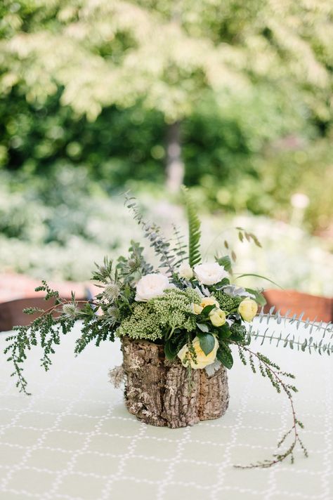 Simple rustic centerpieces