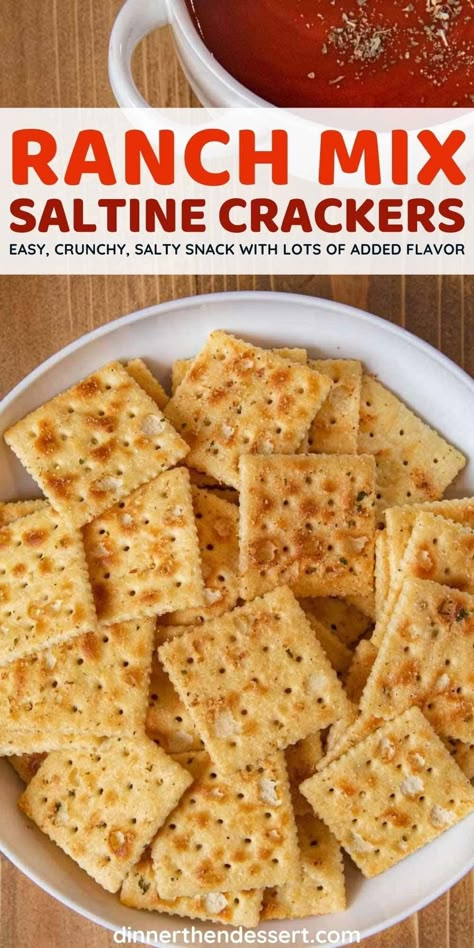 Party Crackers Recipe, Spicy Saltine Crackers, Spicy Ranch Crackers Recipe, Ranch Crackers Recipe, Seasoned Saltine Crackers, Saltine Cracker Recipes, Spicy Crackers, Ranch Crackers, Toasted Crackers