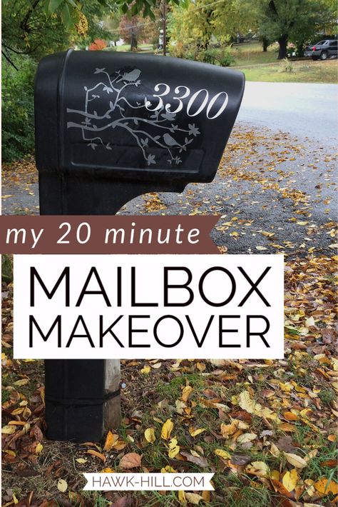 Mailbox Vinyl Ideas, Plastic Mailbox Makeover Ideas, Plastic Mailbox Makeover, Painting Mailbox Ideas, Entryway Landscaping Ideas, Funny Mailboxes, Entryway Landscaping, Painted Mailbox, Mailbox Garden