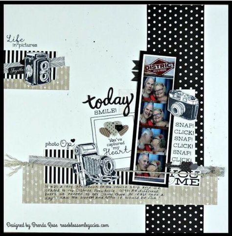 Heart Scrapbook, Wedding Scrapbooking Layouts, Ctmh Layouts, Heart Ideas, Message Center, Lay Outs, Life In Pictures, Scrapping Ideas, Rose Blossom