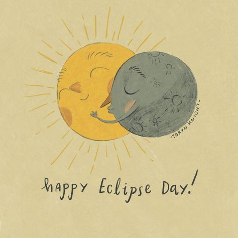 Eclipse Illustration, Taryn Knight, Total Eclipse, Geek Out, A Hug, Solar Eclipse, Pattern Illustration, Artist Art, Surface Design