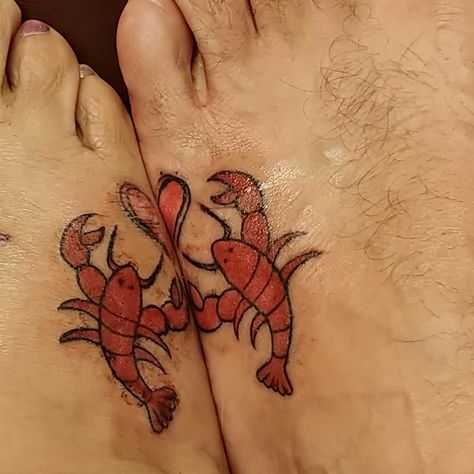 Your My Lobster Tattoo, Lobster Couple Tattoo, Lobster Tattoos, Lobster Claw Tattoo, Dainty Lobster Tattoo, Matching Lobster Tattoos, Lobster Tattoo Small Couple, Friends Lobster Tattoo, Simple Lobster Tattoo