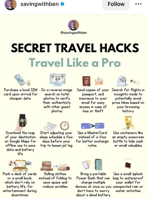 Travel Packing Checklist, Travel Life Hacks, Travel Infographic, Holiday Travel Destinations, Travel Inspiration Destinations, Travel Checklist, Dream Travel Destinations, Packing List For Travel, Travel Info